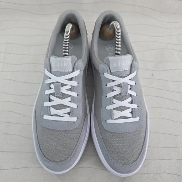 Kizik Unisex Prague Gray Canvas Suede Casual Sneakers Shoes Size 7.5 M/ 9 W - Picture 3 of 10